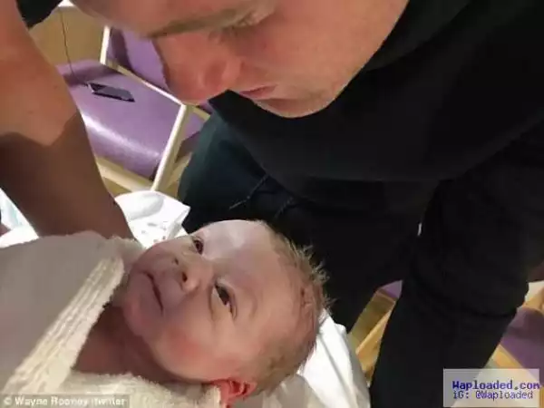 So Cute!! Rooney Shares First Photo Of His New-Born Son 